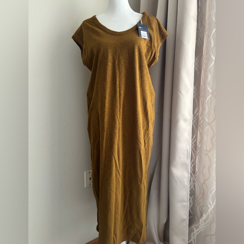 Universal Thread Safari Brown 100% Scoopneck Maxi Dress, size S